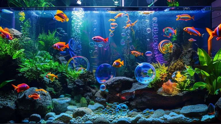 Diversão aquática: como brinquedos estimulam peixes em aquários domésticos