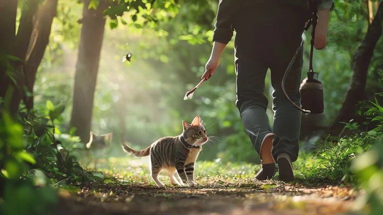 Como fortalecer o vínculo com seu gato durante os passeios