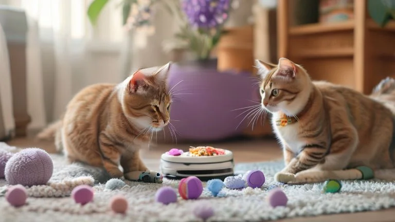 Brinquedos interativos para ajudar felinos tímidos a se soltarem