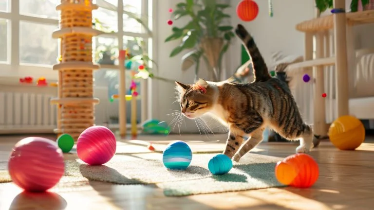 Brinquedos que ajudam seu gato a se exercitar e cuidar da saúde
