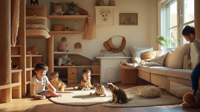 Como garantir a convivência segura entre gatos e crianças em casa