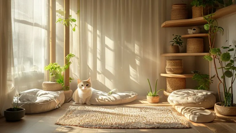 Como montar um espaço zen para seu gato relaxar em casa