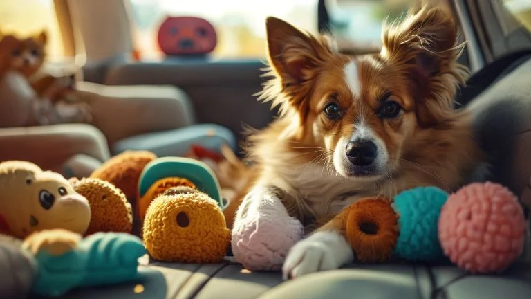 Brinquedos que aliviam o estresse dos pets em viagens