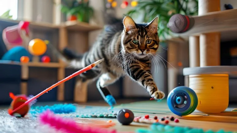 Brinquedos que Desenvolvem a Agilidade e Rapidez dos Gatos