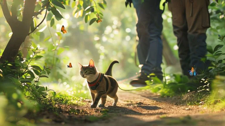 Como os passeios regulares transformam o comportamento dos gatos domésticos